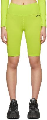 MSGM Green Micro Logo Bike Shorts