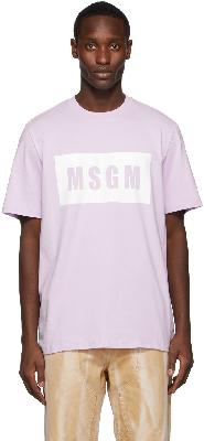 MSGM Purple Logo T-Shirt