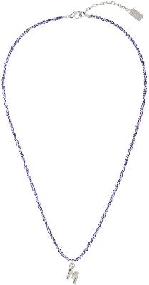 MSGM Silver Beaded Collana Necklace
