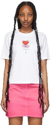 MSGM White Heart Lollipop T-Shirt