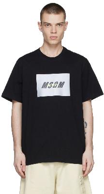 MSGM Black Cotton T-Shirt