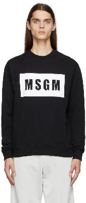 MSGM Black Box Logo Sweatshirt