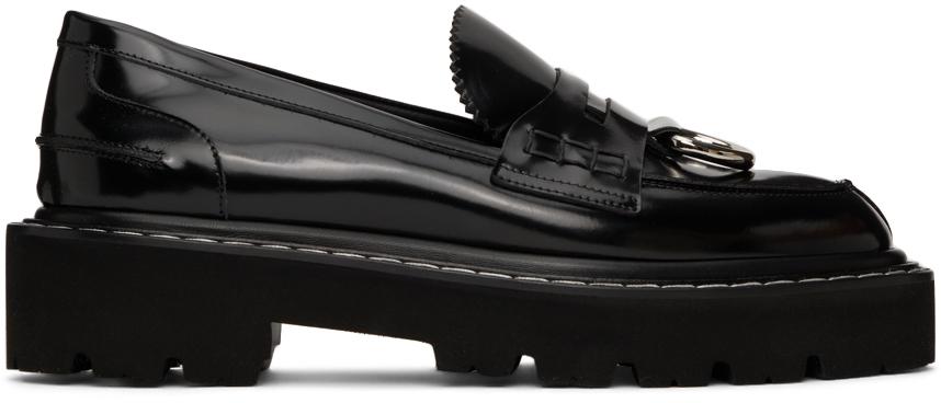 MSGM Leather Platform Loafers