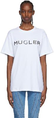 Mugler White Bonded T-Shirt