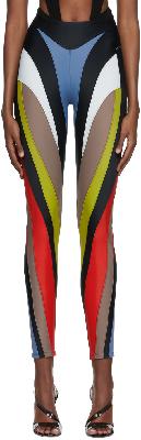 Mugler Multicolor Spiral Leggings
