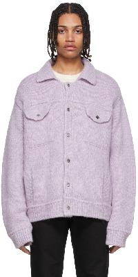 Nahmias Purple Knit Trucker Jacket