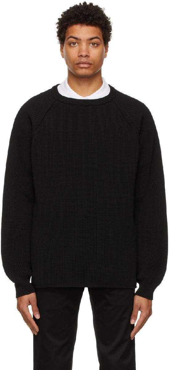 Nanamica Black 5G Crewneck Sweater - StyleGuise