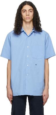 Nanamica Blue Regular Collar Shirt