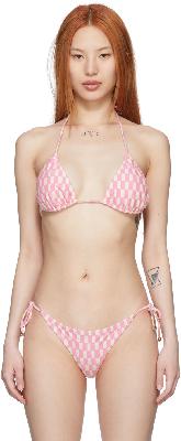 Nanushka Pink Caia Bikini Top