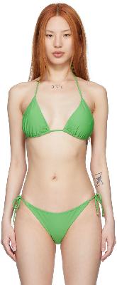 Nanushka Green Caia Bikini Top
