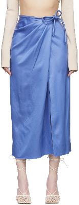 Nanushka Blue Lea Midi Skirt
