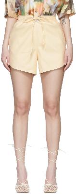 Nanushka Off-White Janna Vegan Leather Shorts
