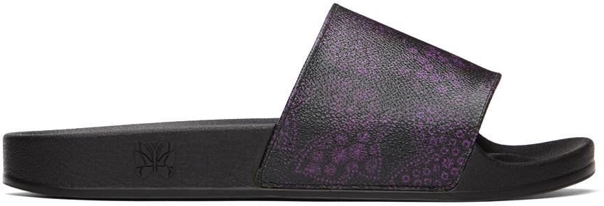 NEEDLES Black & Purple Papillion Shower Sandals