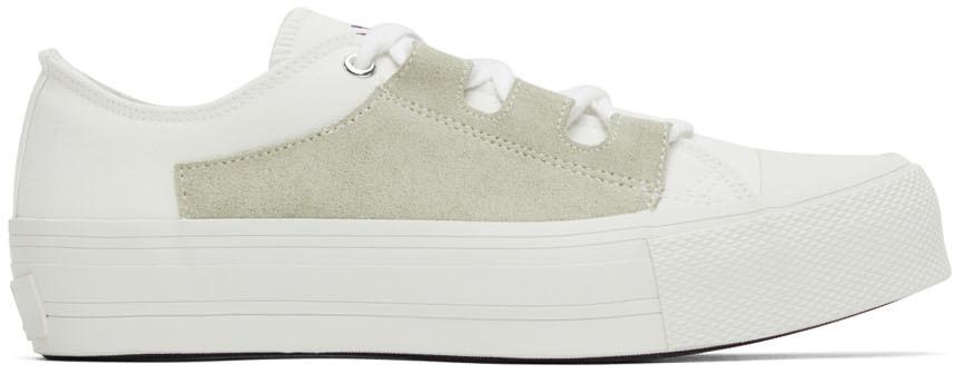 NEEDLES White Asymmetric Ghillie Sneakers
