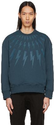 Neil Barrett Blue Thunderbolt Sweatshirt