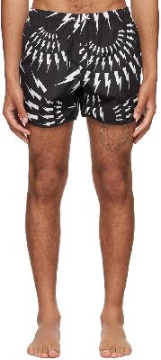 Neil Barrett Black Polyester Swim Shorts