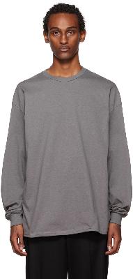 N.Hoolywood Gray Patch Long Sleeve T-Shirt