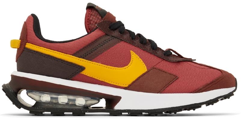Nike Red & Brown Air Max Pre-Day Sneakers