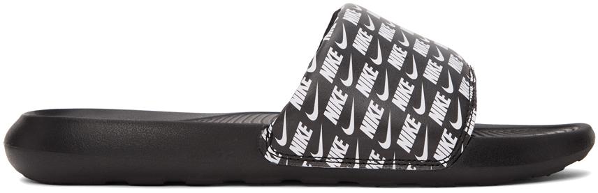 Nike Black & White Victori One Sandals