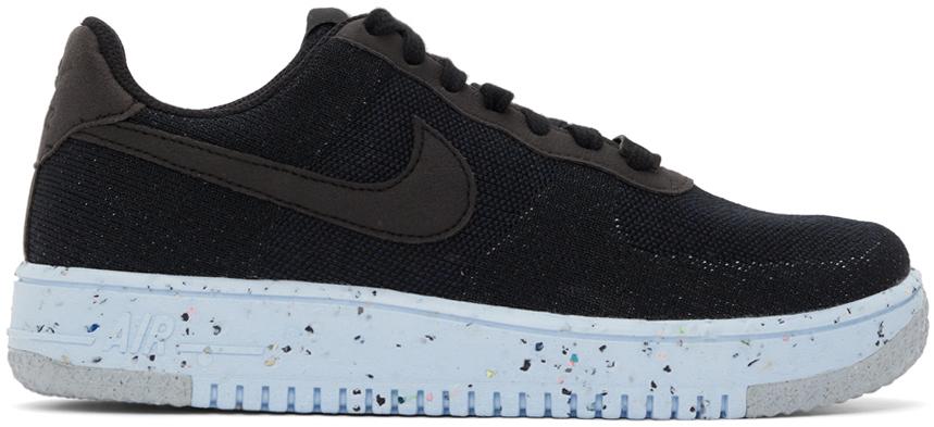 Nike Black Air Force 1 Crater Flyknit Sneakers