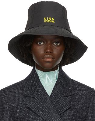 Nina Ricci Black Tall Logo Bucket Hat