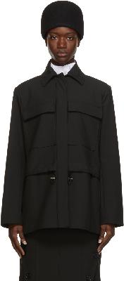 Nina Ricci Black Oversized Gabardine Jacket