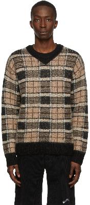 Noon Goons Brown Mohair V-Neck Sweater