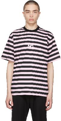 Noon Goons Black & Pink Stripe Cruiser T-Shirt