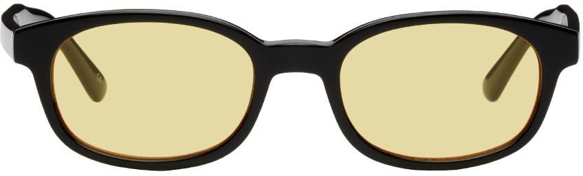 Noon Goons Black & Yellow Oval Sunglasses