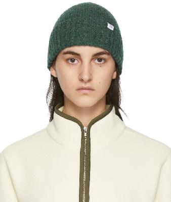 Norse Projects Green Brushed Lambswool Beanie