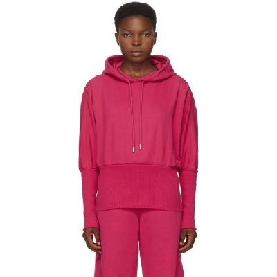 Opening Ceremony Pink Cropped Logo Hoodie