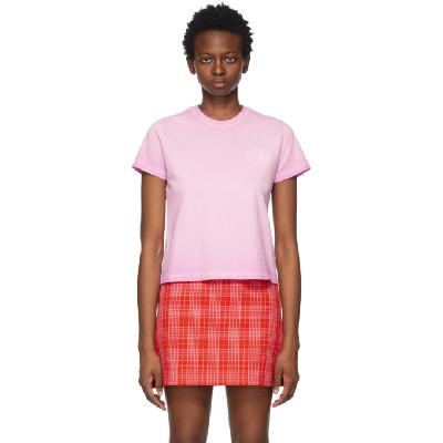 Opening Ceremony Pink Logo Embroidered T-Shirt