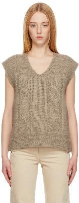 Our Legacy Beige Reversed Cable Vest
