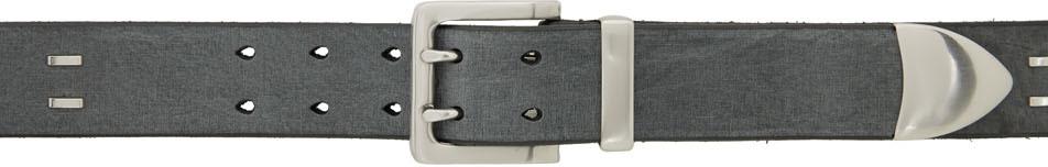 Our Legacy Gray Leather Belt