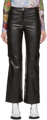 Our Legacy Black Faux-Leather Biker Trousers