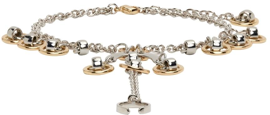 Paco Rabanne Silver & Gold Sphere Ankle Chain