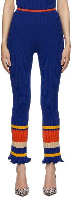 Paco Rabanne Blue Knit Lounge Pants