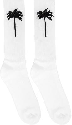 Palm Angels White & Black PXP Socks
