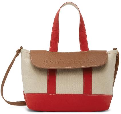 Palm Angels Off-White & Red Palm Tote