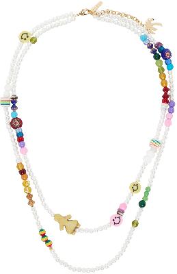Palm Angels Multicolor Beaded Double Necklace