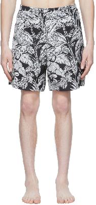 Palm Angels Black Polyester Swim Shorts