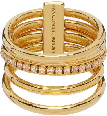 Panconesi Gold Solar Crystal Ring