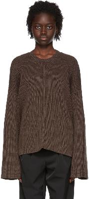 Peter Do Brown Cotton Sweater