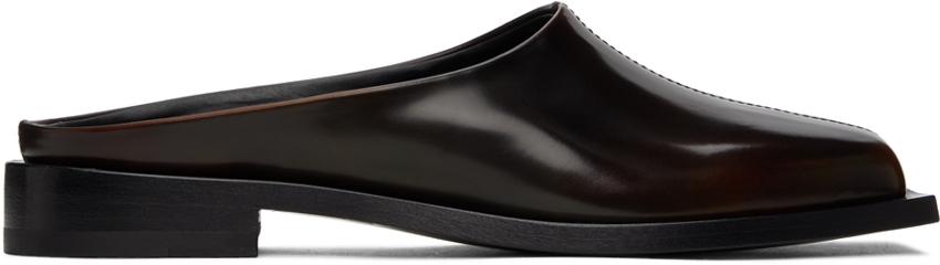 Peter Do Brown Square Toe Loafers