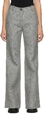 Peter Do Grey Wool Flared Trousers