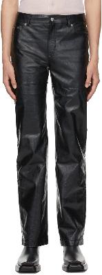Peter Do Black Leather Pants