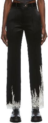 Peter Do Black Flame Satin Trousers