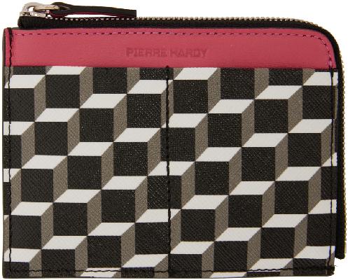 Pierre Hardy Black & Pink Perspective Cube Wallet