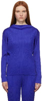 Pleats Please Issey Miyake Blue Monthly Colors January Top