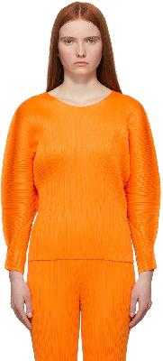 Pleats Please Issey Miyake Orange Monthly Colors January Top